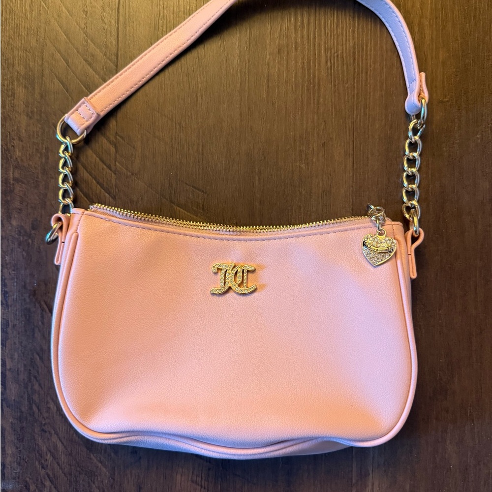 Juicy Couture Pink Shoulder Bag with Gold Accents